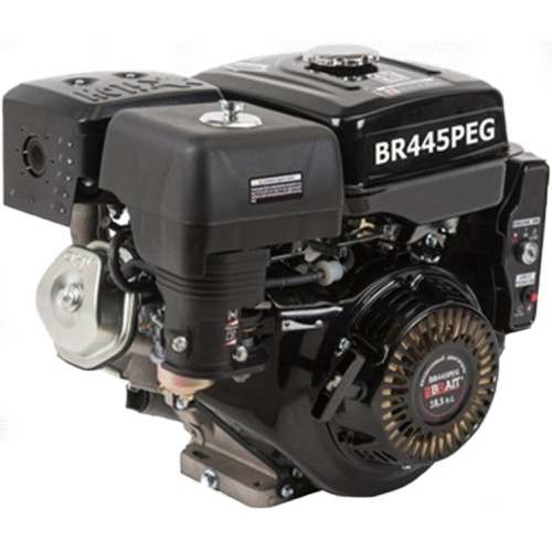 Двигатель бензиновый Brait BR445PEG с электростартером под шлицы (17.0 л.с. / Ø25 мм / L=44 мм) 