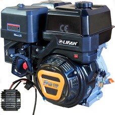 Двигатель бензиновый LIFAN 190F-T(18A) KP420 под шпонку с катушкой освещения (17.0 л/с / Ø25 мм / L=60 мм) 